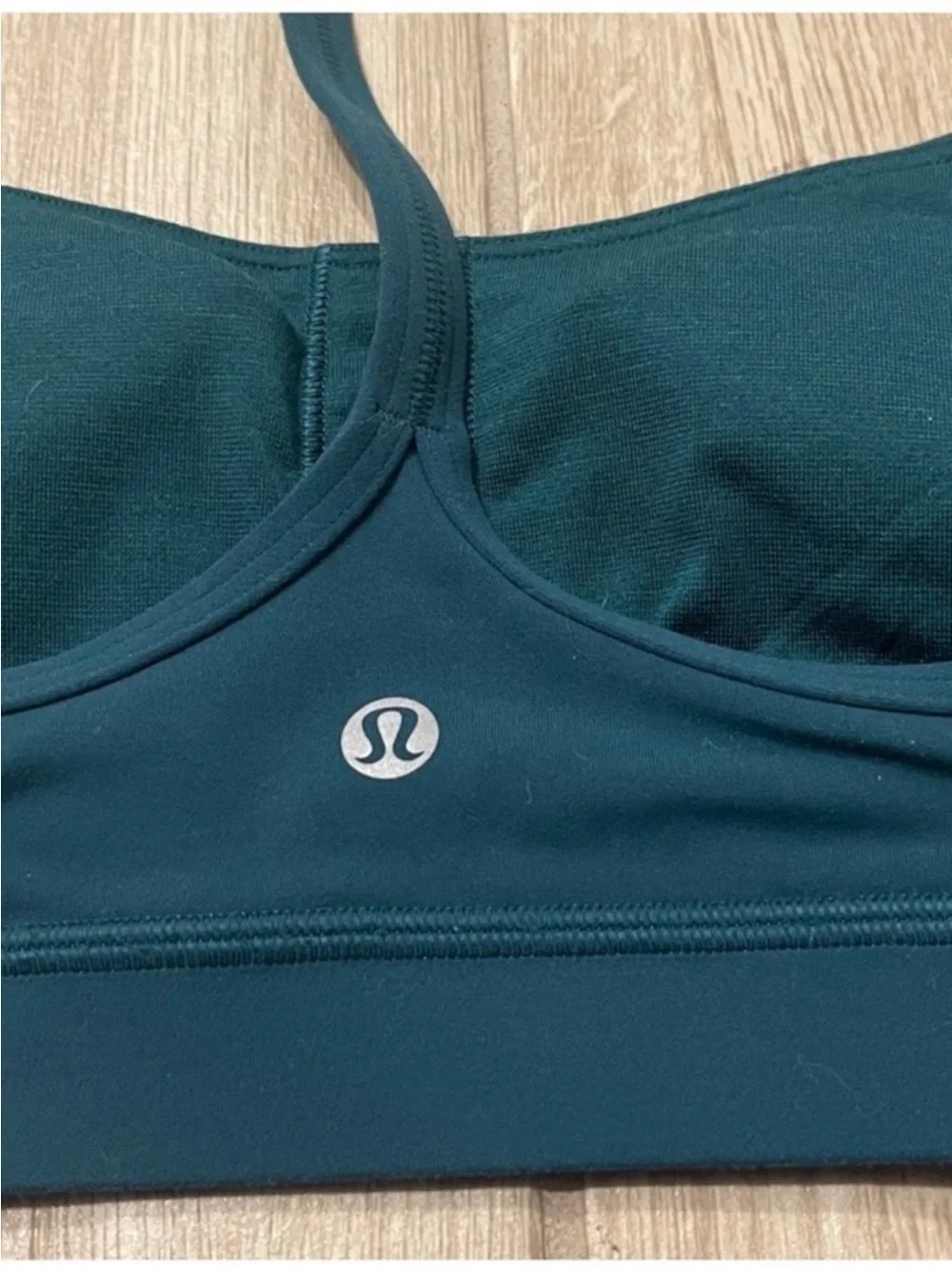 Lululemon Flow Y Bra Storm Teal Sz 6 A/C Cups